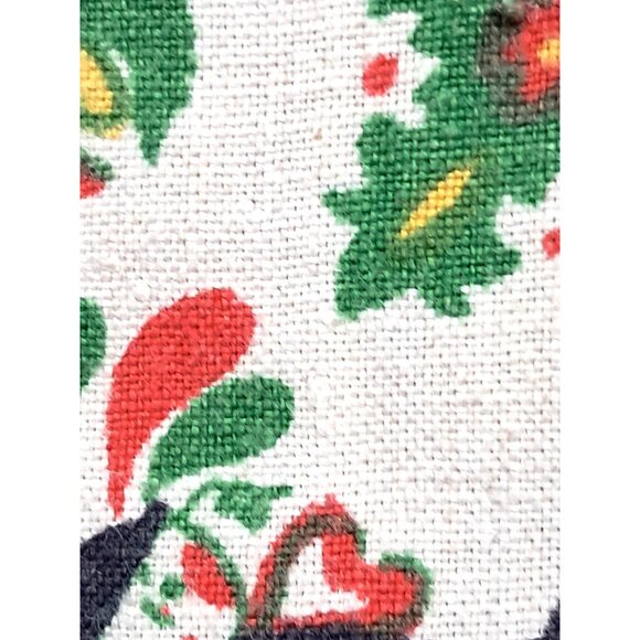 Vintage Tablecloth Pennsylvania Dutch Amish Harvest Folk Linen Rectangular 56 x - Picture 7 of 8